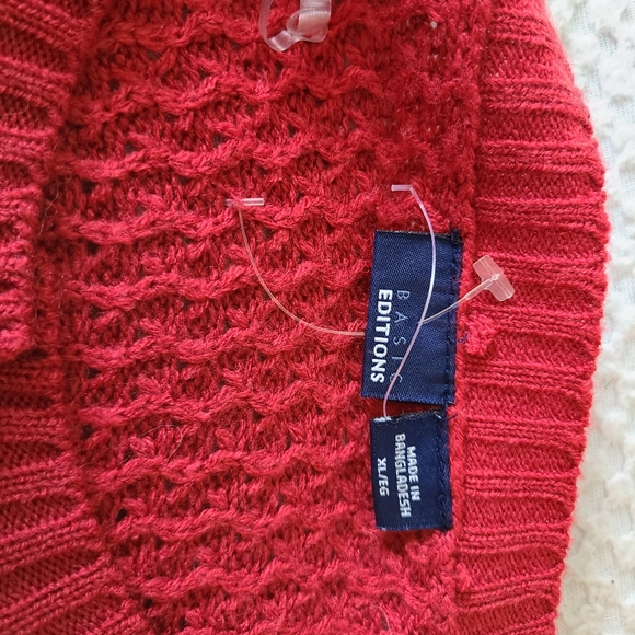 Red Basic Editions Cardigan Size XL - Picture 3 of 3